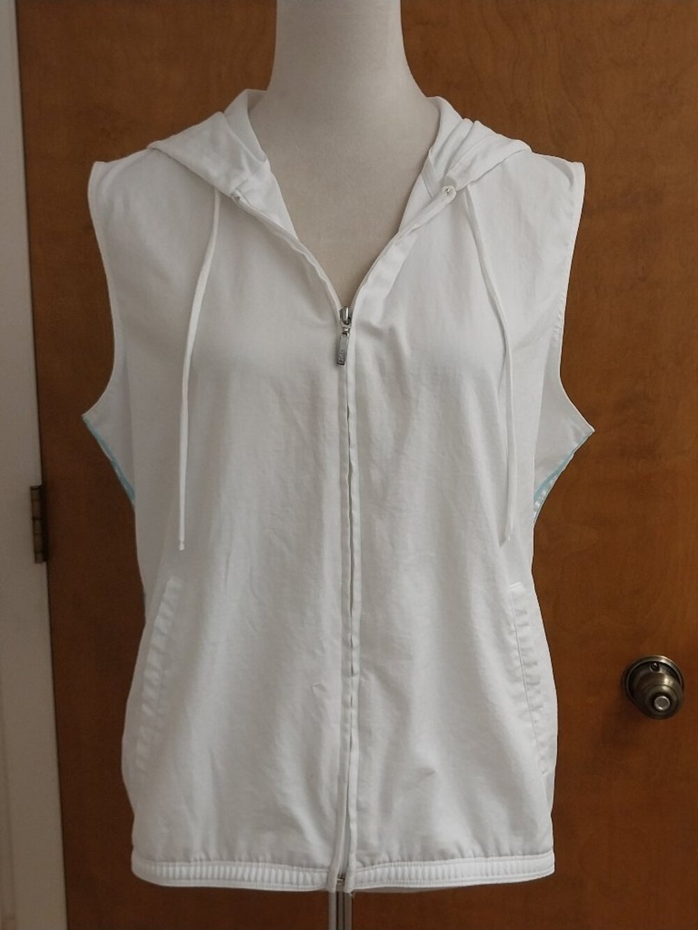 NY&CO SLEEVELESS HOODIE ZIP FRONT VEST SIZE L